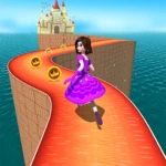 princess run 3d android application logo